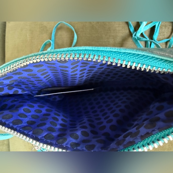 Rebecca Minkoff Mini 5 Zip Leather Crossbody Bag in Teal - Picture 6 of 6